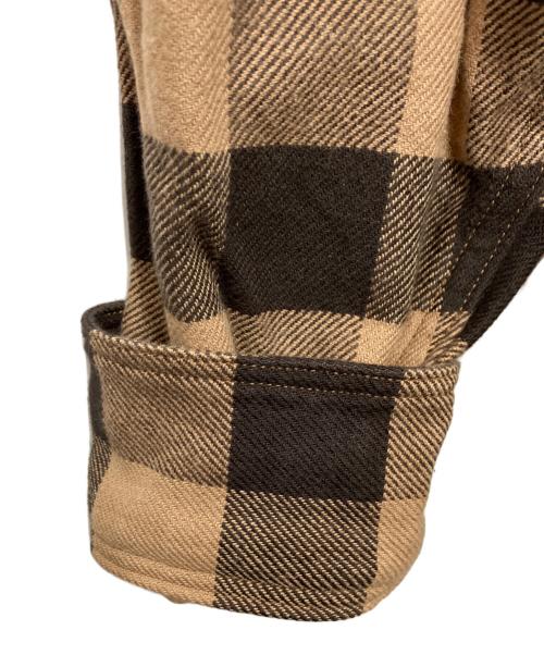 freewheelers（フリーホイーラーズ）freewheelers (フリーホイーラーズ) バッファローチェックネルシャツ BEIGE × DARK BROWN サイズ:16 未使用品の古着・服飾アイテム