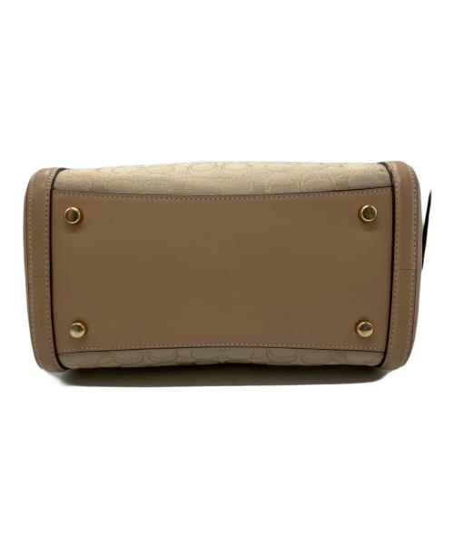 COACH（コーチ）COACH (コーチ) シグネチャーサッチェルミニボストンバッグ ベージュの古着・服飾アイテム