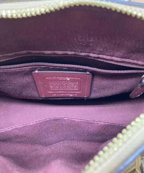 COACH（コーチ）COACH (コーチ) シグネチャーサッチェルミニボストンバッグ ベージュの古着・服飾アイテム
