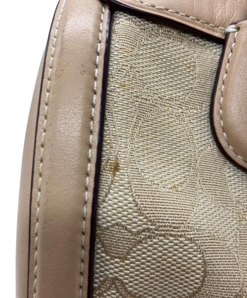 COACH（コーチ）COACH (コーチ) シグネチャーサッチェルミニボストンバッグ ベージュの古着・服飾アイテム