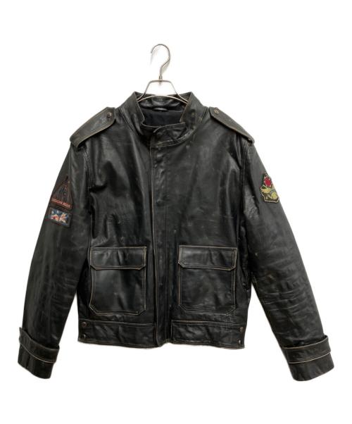 NO BLAND（ノーブランド）NO BLAND (ノーブランド) レザージャケット ブラック サイズ:54の古着・服飾アイテム