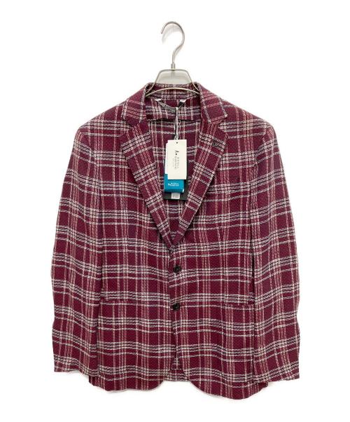 BOTTEGA MARTINESE（ボッテガマルティネーゼ）BOTTEGA MARTINESE (ボッテガマルティネーゼ) ツイードジャケット パープル サイズ:48の古着・服飾アイテム