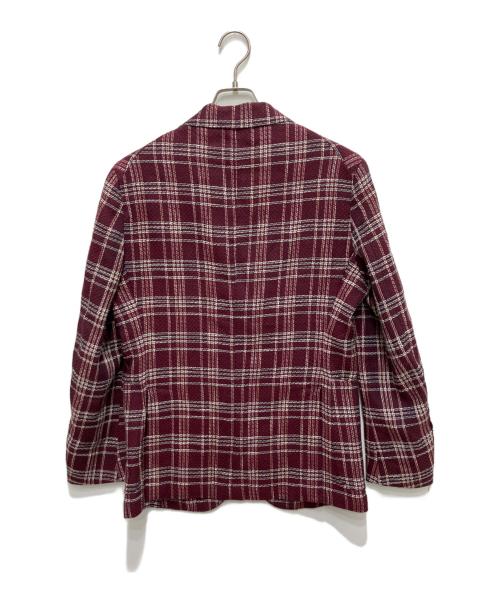 BOTTEGA MARTINESE（ボッテガマルティネーゼ）BOTTEGA MARTINESE (ボッテガマルティネーゼ) ツイードジャケット パープル サイズ:48の古着・服飾アイテム