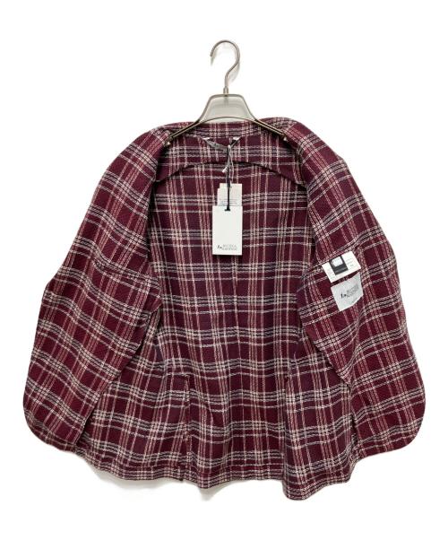 BOTTEGA MARTINESE（ボッテガマルティネーゼ）BOTTEGA MARTINESE (ボッテガマルティネーゼ) ツイードジャケット パープル サイズ:48の古着・服飾アイテム