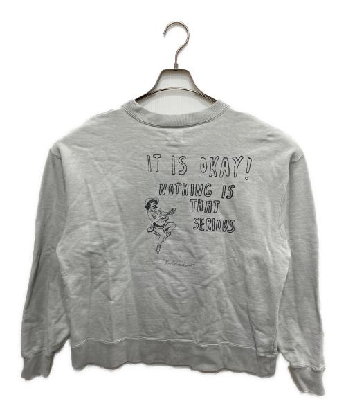 BIG JOHN（ビッグジョン）BIG JOHN (ビッグジョン) ハンドプリントスウェット グレー サイズ:Mの古着・服飾アイテム