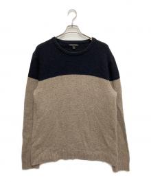 BANANA REPUBLIC（バナナリパブリック）の古着「2トーンニット」｜ブラウン×ネイビー