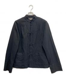 BLACK COMME des GARCONS（ブラックコムデギャルソン）の古着「ポリ縮絨チャイナジャケット」｜ブラック
