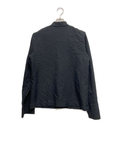 BLACK COMME des GARCONS（ブラックコムデギャルソン）BLACK COMME des GARCONS (ブラックコムデギャルソン) ポリ縮絨チャイナジャケット ブラック サイズ:Mの古着・服飾アイテム