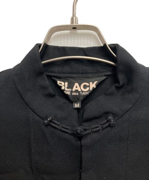 BLACK COMME des GARCONS（ブラックコムデギャルソン）BLACK COMME des GARCONS (ブラックコムデギャルソン) ポリ縮絨チャイナジャケット ブラック サイズ:Mの古着・服飾アイテム