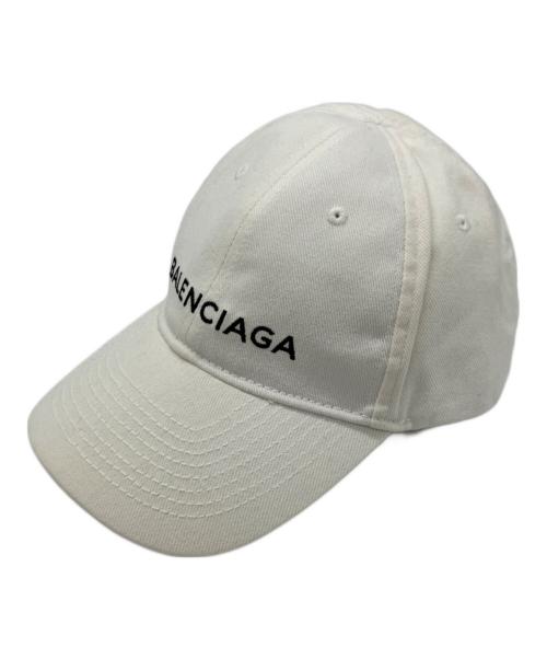 BALENCIAGA（バレンシアガ）BALENCIAGA (バレンシアガ) ロゴキャップ ホワイト サイズ:Lの古着・服飾アイテム