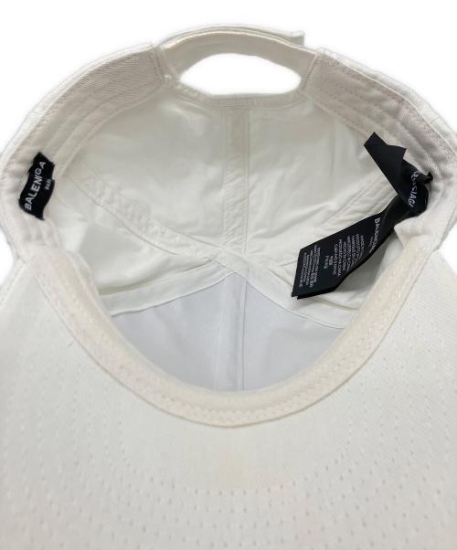 BALENCIAGA（バレンシアガ）BALENCIAGA (バレンシアガ) ロゴキャップ ホワイト サイズ:Lの古着・服飾アイテム