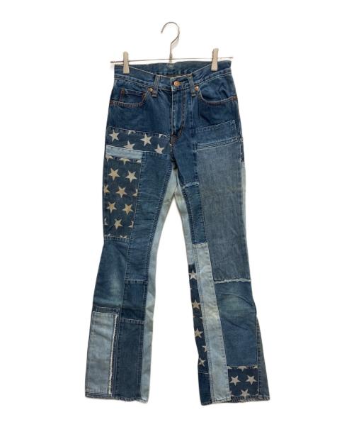 Hysteric Glamour（ヒステリックグラマー）Hysteric Glamour (ヒステリックグラマー) パッチワークデニムパンツ インディゴ サイズ:Ｓの古着・服飾アイテム