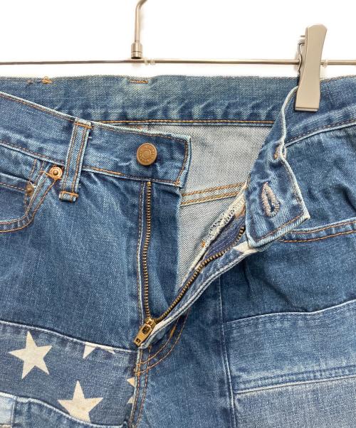 Hysteric Glamour（ヒステリックグラマー）Hysteric Glamour (ヒステリックグラマー) パッチワークデニムパンツ インディゴ サイズ:Ｓの古着・服飾アイテム