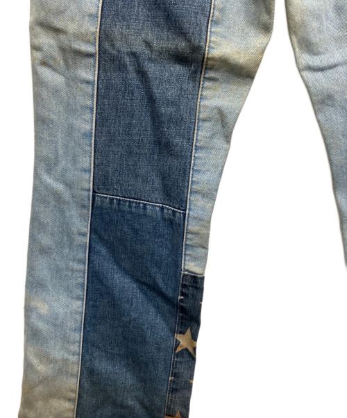 Hysteric Glamour（ヒステリックグラマー）Hysteric Glamour (ヒステリックグラマー) パッチワークデニムパンツ インディゴ サイズ:Ｓの古着・服飾アイテム