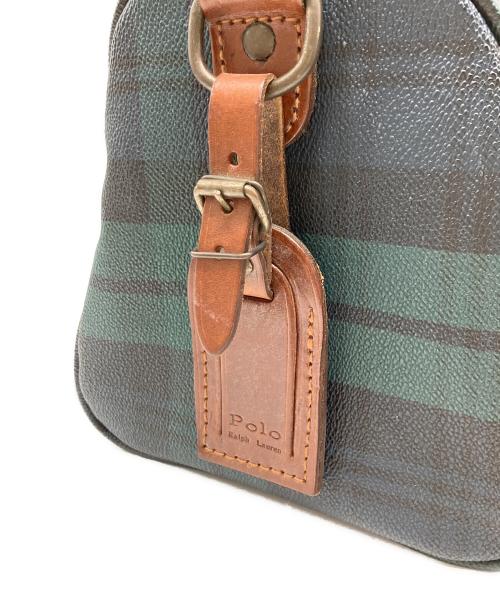 POLO RALPH LAUREN（ポロ・ラルフローレン）POLO RALPH LAUREN (ポロ・ラルフローレン) ミニボストンバッグ グリーンの古着・服飾アイテム