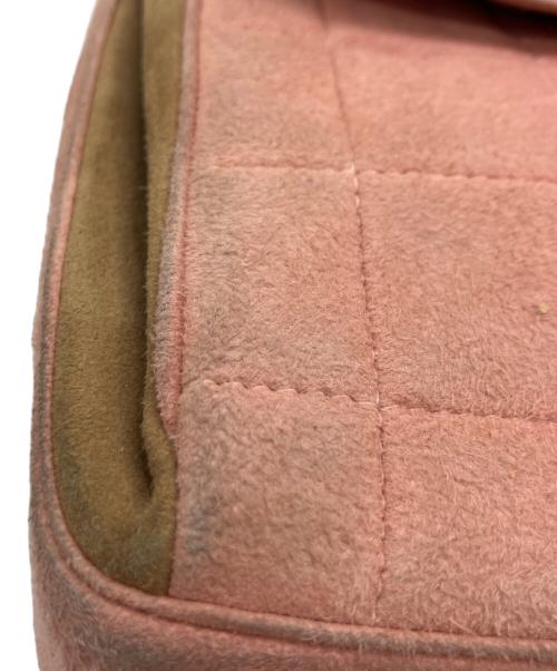 CHANEL（シャネル）CHANEL (シャネル) チョコバースウェードハンドバッグ ピンクの古着・服飾アイテム