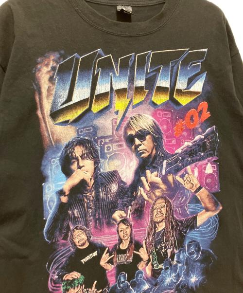 B'z（ビーズ）B'z (ビーズ) maximum the hormone (マキシマム ザ ホルモン) プリントTシャツ ブラック サイズ:XLの古着・服飾アイテム