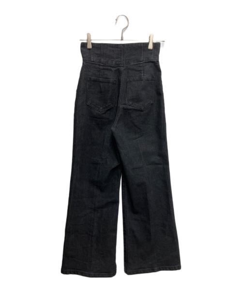 Snidel（スナイデル）Snidel (スナイデル) Organicハイウエストフレアデニムパンツ ブラックの古着・服飾アイテム