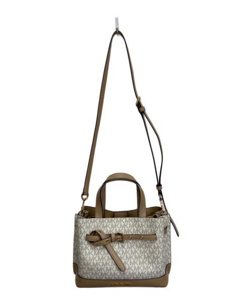 MICHAEL KORS（マイケルコース）MICHAEL KORS (マイケルコース) 2WAYショルダーバッグ ブラウン×ホワイトの古着・服飾アイテム