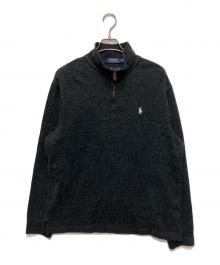 POLO RALPH LAUREN（ポロ・ラルフローレン）の古着「ハーフジップスウェット」｜チャコールグレー