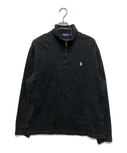 POLO RALPH LAUREN（ポロ・ラルフローレン）POLO RALPH LAUREN (ポロ・ラルフローレン) ハーフジップスウェット チャコールグレー サイズ:Ｌの古着・服飾アイテム