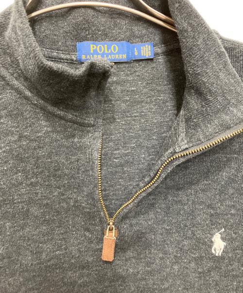 POLO RALPH LAUREN（ポロ・ラルフローレン）POLO RALPH LAUREN (ポロ・ラルフローレン) ハーフジップスウェット チャコールグレー サイズ:Ｌの古着・服飾アイテム