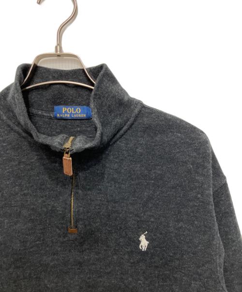 POLO RALPH LAUREN（ポロ・ラルフローレン）POLO RALPH LAUREN (ポロ・ラルフローレン) ハーフジップスウェット チャコールグレー サイズ:Ｌの古着・服飾アイテム
