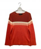 COMME des GARCONS HOMME PLUSコムデギャルソンオムプリュス）の古着「ボーダーニット」｜オレンジ
