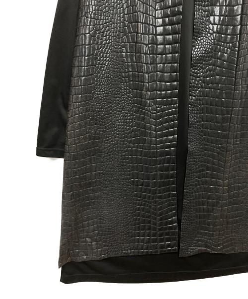COMME des GARCONS HOMME PLUS（コムデギャルソンオムプリュス）COMME des GARCONS HOMME PLUS (コムデギャルソンオムプリュス) クロコレイヤード長袖カットソー ブラック サイズ:Lの古着・服飾アイテム