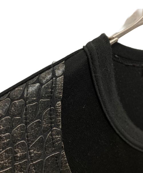 COMME des GARCONS HOMME PLUS（コムデギャルソンオムプリュス）COMME des GARCONS HOMME PLUS (コムデギャルソンオムプリュス) クロコレイヤード長袖カットソー ブラック サイズ:Lの古着・服飾アイテム