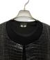 中古・古着 COMME des GARCONS HOMME PLUS (コムデギャルソンオムプリュス) 型押しレイヤードロングカットソー ブラック サイズ:L：27000円