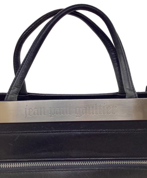Jean Paul GAULTIER（ジャンポールゴルチェ）Jean Paul GAULTIER (ジャンポールゴルチェ) メタルプレートトートバッグ ブラックの古着・服飾アイテム