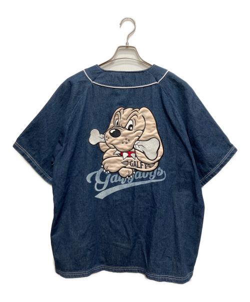 GALFY（ガルフィー）GALFY (ガルフィー) デニムベースボールシャツ ブルー サイズ:大型犬の古着・服飾アイテム