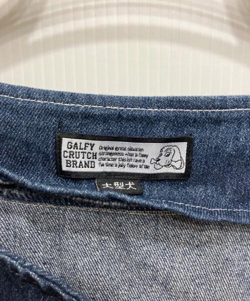 GALFY（ガルフィー）GALFY (ガルフィー) デニムベースボールシャツ ブルー サイズ:大型犬の古着・服飾アイテム