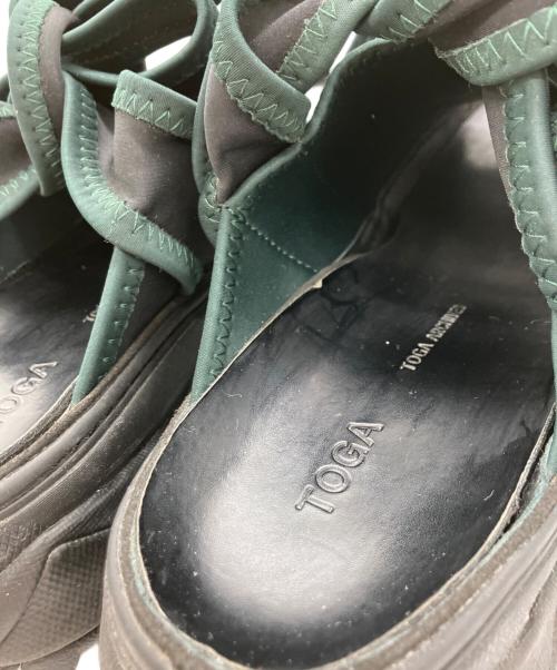TOGA PULLA（トーガ プルラ）TOGA PULLA (トーガ プルラ) CUTOUT SNEAKERS SANDALS ブラック サイズ:37の古着・服飾アイテム