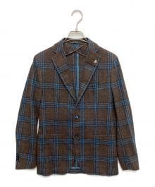 TAGLIATORE（タリアトーレ）の古着「MONTECARLO ウィンドウペン 2B ジャケット」｜ブラウン