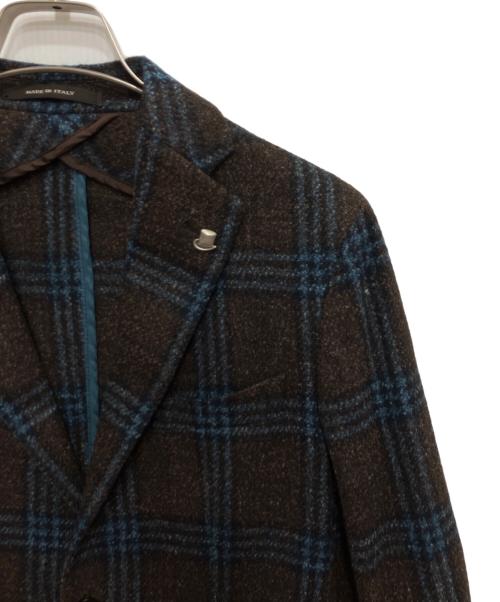TAGLIATORE（タリアトーレ）TAGLIATORE (タリアトーレ) MONTECARLO ウィンドウペン 2B ジャケット ブラウン サイズ:44/Rの古着・服飾アイテム