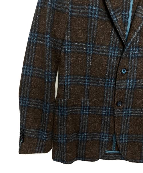 TAGLIATORE（タリアトーレ）TAGLIATORE (タリアトーレ) MONTECARLO ウィンドウペン 2B ジャケット ブラウン サイズ:44/Rの古着・服飾アイテム