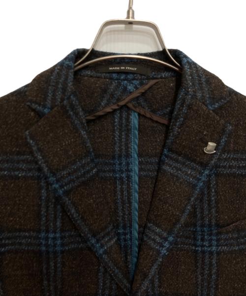 TAGLIATORE（タリアトーレ）TAGLIATORE (タリアトーレ) MONTECARLO ウィンドウペン 2B ジャケット ブラウン サイズ:44/Rの古着・服飾アイテム