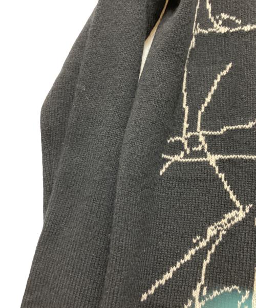 Yohji Yamamoto pour homme（ヨウジヤマモト プールオム）Yohji Yamamoto pour homme (ヨウジヤマモト プールオム) ウールタートルネックロングニット ブラック サイズ:3の古着・服飾アイテム