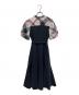 BLUE LABEL CRESTBRIDGE (ブルーレーベルクレストブリッジ) ストレッチツイルビスチェドレス ネイビー サイズ:36：15000円