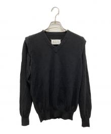 Maison Martin Margiela（メゾンマルタンマルジェラ）の古着「Vネックニット」｜ブラック
