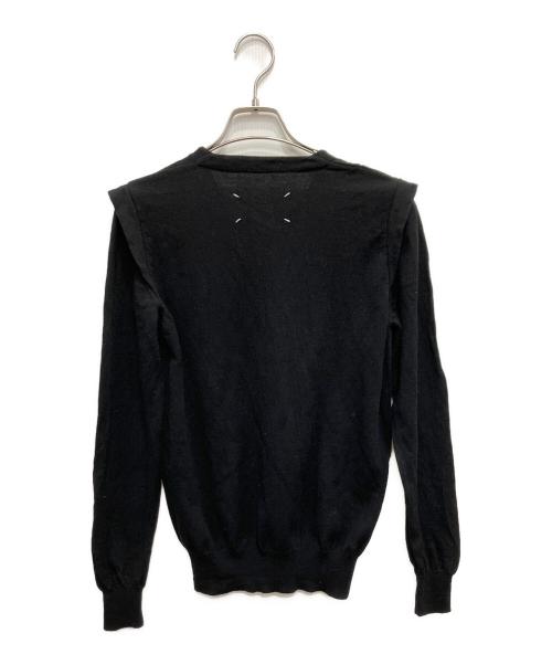 Maison Martin Margiela（メゾンマルタンマルジェラ）Maison Martin Margiela (メゾンマルタンマルジェラ) Vネックニット ブラック サイズ:Ｓの古着・服飾アイテム