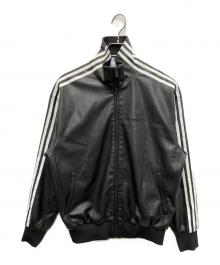 adidas（アディダス）の古着「フェイクレザーファイヤーバードトラックジャケット」｜ブラック