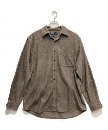 POLO RALPH LAUREN（ポロ・ラルフローレン）の古着「LOWELL SPORT ヘリンボーンシャツ」｜ブラウン
