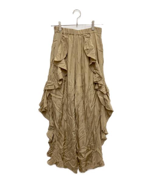 sara mallika（サラマリカ）sara mallika (サラマリカ) Rayon Jacquard Clione Pants ブラウン サイズ:Mの古着・服飾アイテム
