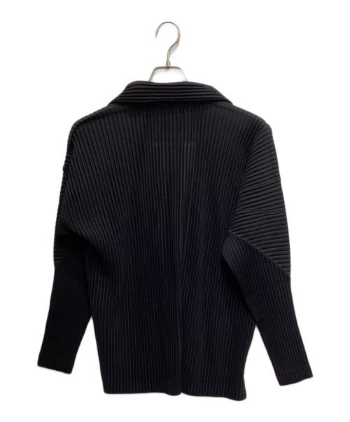 HOMME PLISSE ISSEY MIYAKE（オム プリッセ イッセイ ミヤケ）HOMME PLISSE ISSEY MIYAKE (オム プリッセ イッセイ ミヤケ) プリーツレースアップシャツ ブラック サイズ:2の古着・服飾アイテム