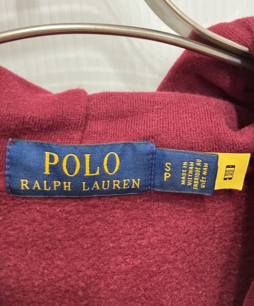 POLO RALPH LAUREN（ポロ・ラルフローレン）POLO RALPH LAUREN (ポロ・ラルフローレン) 刺繍プルオーバーパーカー ボルドー サイズ:Sの古着・服飾アイテム