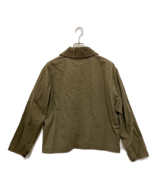 YAECA（ヤエカ）YAECA (ヤエカ) オイルドショートカバーオール オリーブ サイズ:Lの古着・服飾アイテム