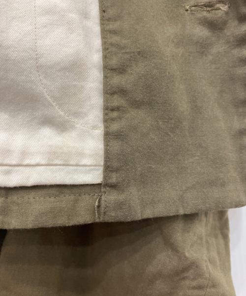 YAECA（ヤエカ）YAECA (ヤエカ) オイルドショートカバーオール オリーブ サイズ:Lの古着・服飾アイテム